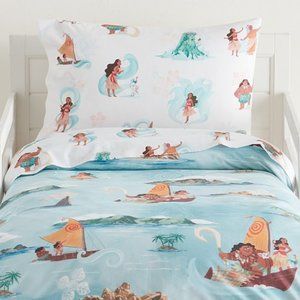 Pottery Barn Kids Moana Twin Sheet Set & Duvet Cover